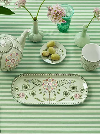 PIP STUDIO | Tortenplatte LILY & LOTUS 33x15,5cm Light Green | hellgrün